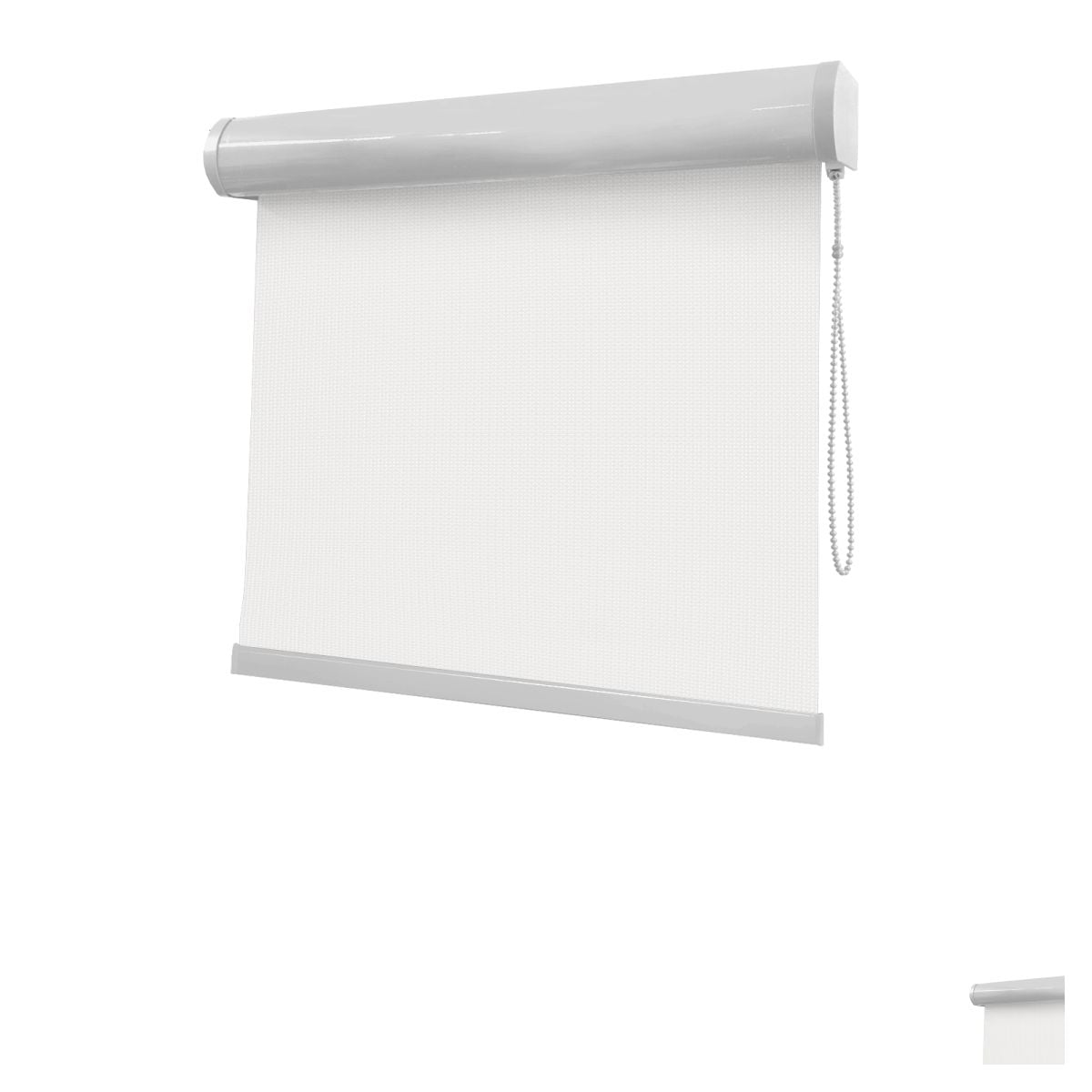 Cortina Rolô Branca Tecido Tela Solar Coleção Screen Reflete 5% Cor White