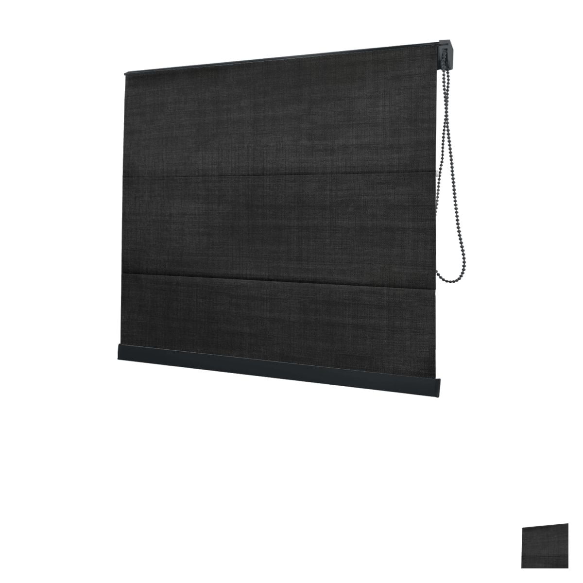 Cortina Romana Preta Tecido Blackout Coleção Shantung Cor Black