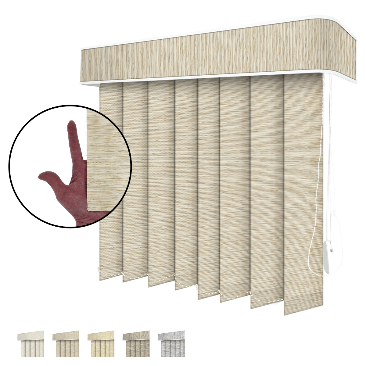 Persiana Vertical Tecido Papyrus