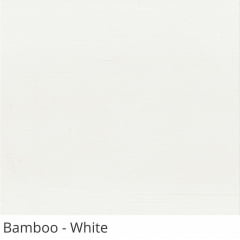 Persiana Horizontal Madeira Branca Coleção Bamboo 50mm Cor White