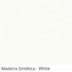 Persiana Horizontal Madeira Branca Coleção Sintética 50mm com Ranhuras Cor White