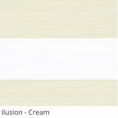 Cortina Rolô Double Vision Bege Tecido Translúcido Coleção Ilusion Cor Cream