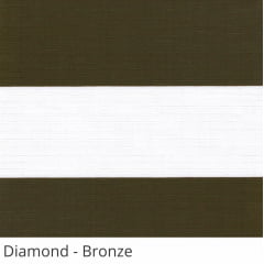 Cortina Rolô Double Vision Marrom Tecido Translúcido Coleção Diamond Cor Bronze