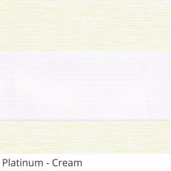 Cortina Rolô Double Vision Bege Tecido Translúcido Coleção Platinum Cor Cream