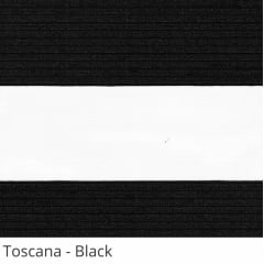 Cortina Rolô Double Vision Preta Tecido Translúcido Coleção Toscana Cor Black