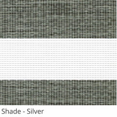 Cortina Rolô Double Vision Cinza Tecido Translúcido Coleção Shade Cor Silver