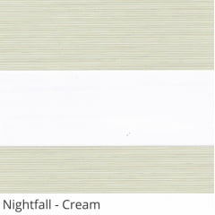 Cortina Rolô Double Vision Bege Tecido Semi Blackout Coleção Nightfall Cor Cream