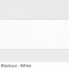 Cortina Rolô Double Vision Branca Tecido Semi Blackout Cor White