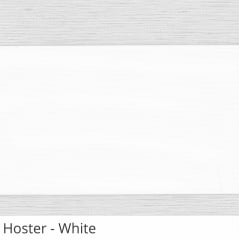 Cortina Rolô Double Vision Branca Tecido Semi Blackout Coleção Hoster Cor White
