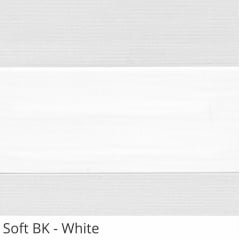 Cortina Rolô Double Vision Branca Tecido Semi Blackout Coleção Soft Cor White
