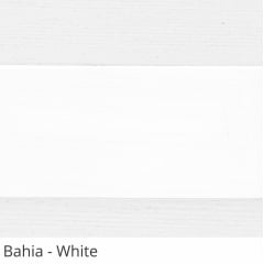 Cortina Rolô Double Vision Branca Tecido Semi Blackout Coleção Bahia Cor White