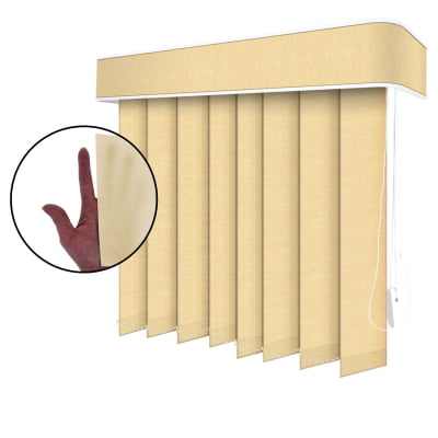 Persiana Vertical Translúcida Bege - 3,47m larg x 2,58m alt - PRONTA ENTREGA - divida em duas partes