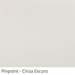 Cortina Rolô Blackout Caixa Box Tecido Pinpoint Cinza Escuro