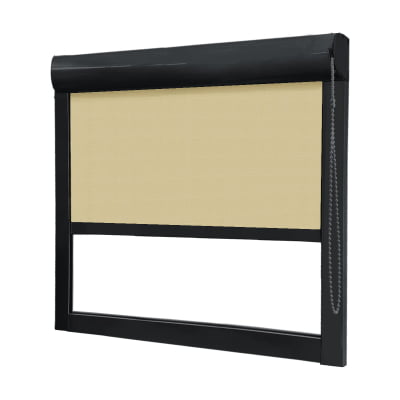 Cortina Rolô Blackout Caixa Box Tecido Pinpoint