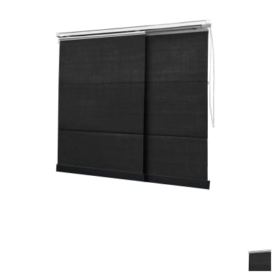 Cortina Painel Preta Tecido Blackout Coleção Shantung Cor Black
