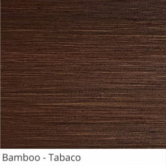 Persiana Horizontal 50mm Madeira Bamboo com Fita Decorativa