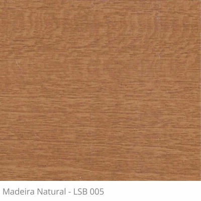 Persiana Horizontal 50mm Madeira Natural com Fita Decorativa
