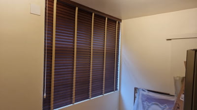Persiana Horizontal 50mm Madeira Bamboo com Fita Decorativa
