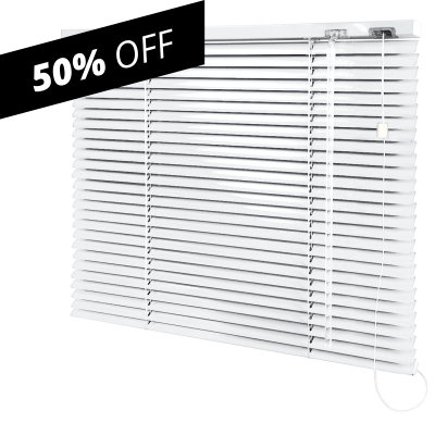 Persiana Horizontal Alumínio Branca Coleção 25mm Cor 544 - 0,94m larg x 1,80m alt - PRONTA ENTREGA