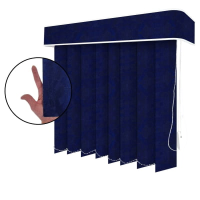 Persiana Vertical Azul Escuro Tecido Translúcido Coleção Vitral Cor Navy Persiana Vertical Azul Escuro Tecido Translúcido Coleção Vitral Cor Navy