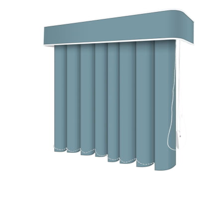 Persiana Vertical Azul PVC Coleção Basic Cor Ortencia Persiana Vertical Azul PVC Coleção Basic Cor Ortencia