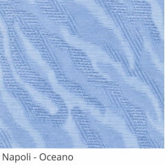 Persiana Vertical Azul Tecido Translúcido Coleção Napoli Cor Oceano 