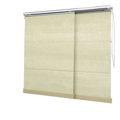 Cortina Painel Bege Tecido Blackout Coleção Stucco Cor Linen