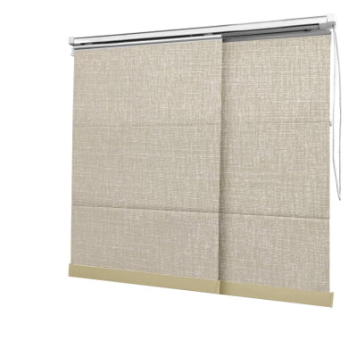 Cortina Painel Bege Tecido Blackout Coleção Stucco Cor Sand