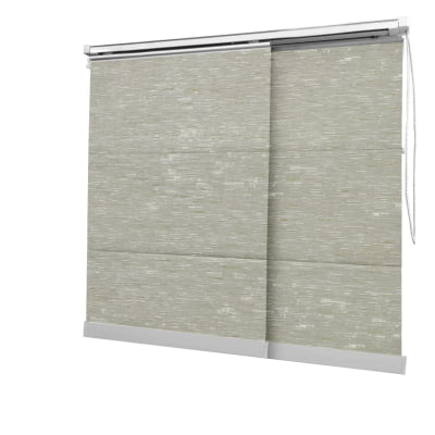 Cortina Painel Bege Tecido Blackout Coleção Tohu Cor Dark Mescla