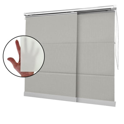 Cortina Painel Bege Tecido Translúcido Coleção Denver Cor Cream