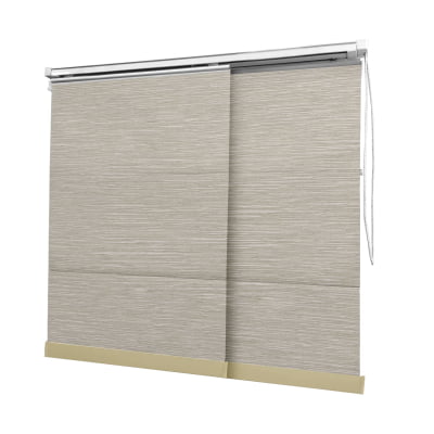 Cortina Painel Bege Tecido Translúcido Coleção Nápoles Cor Beige