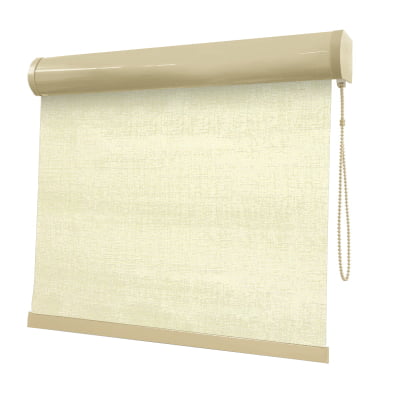 Cortina Rolô Bege Tecido Blackout Coleção Stucco Cor Linen