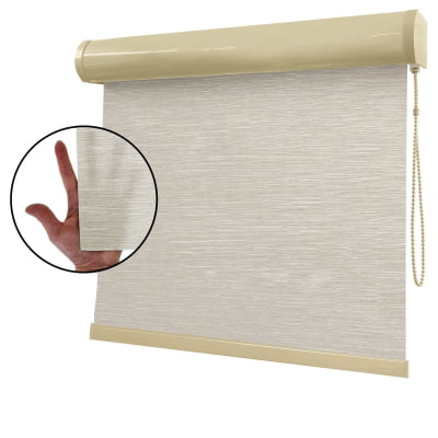 Cortina Rolô Bege Tecido Translúcido Coleção Nápoles Cor Beige