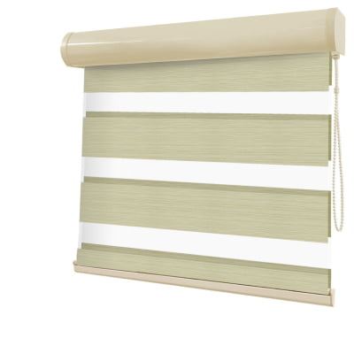 Cortina Rolô Double Vision Bege Tecido Semi Blackout Coleção Soft Cor Cream Cortina Rolô Double Vision Bege Tecido Semi Blackout Coleção Soft Cor Cream