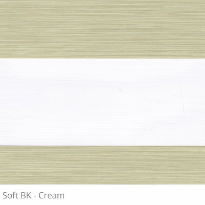Cortina Rolô Double Vision Bege Tecido Semi Blackout Coleção Soft Cor Cream Cortina Rolô Double Vision Bege Tecido Semi Blackout Coleção Soft Cor Cream
