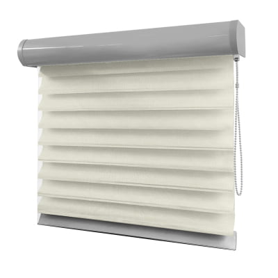 Cortina Shagrilá Bege Tecido Semi Blackout Cor Cream