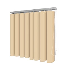 Persiana Vertical Bege PVC Coleção Basic Cor Ivory