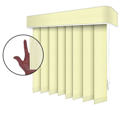 Persiana Vertical Bege Tecido Translúcido Coleção Croácia Cor Palha Persiana Vertical Bege Tecido Translúcido Coleção Croácia Cor Palha