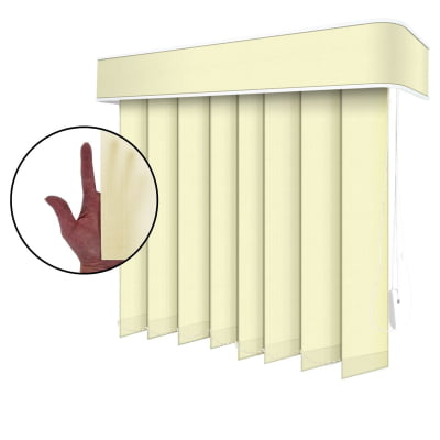 Persiana Vertical Bege Tecido Translúcido Coleção Londres Cor Palha Persiana Vertical Bege Tecido Translúcido Coleção Londres Cor Palha