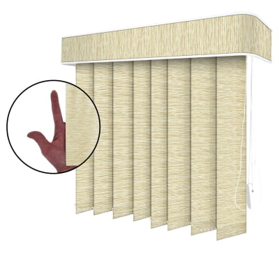 Persiana Vertical Bege Tecido Translúcido Coleção Papyrus Cor Ostra Persiana Vertical Bege Tecido Translúcido Coleção Papyrus Cor Ostra