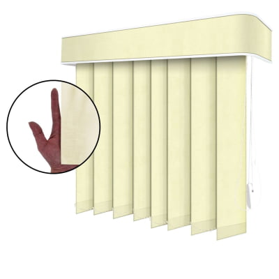 Persiana Vertical Bege Tecido Translúcido Coleção Vitral Cor Palha Persiana Vertical Bege Tecido Translúcido Coleção Vitral Cor Palha