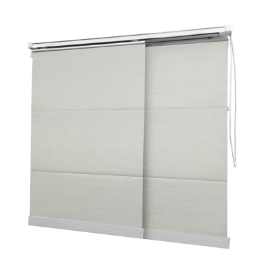 Cortina Painel Branca Tecido Translúcido Coleção Nápoles Cor White