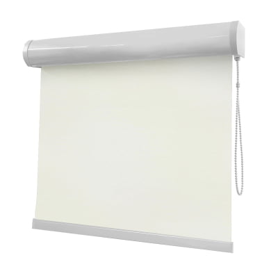 Cortina Rolô Branca Tecido Blackout Coleção Nápoles Cor White