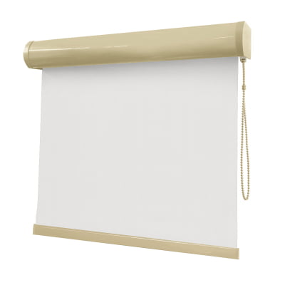 Cortina Rolô Branca Tecido Blackout Coleção Pinpoint Cor White