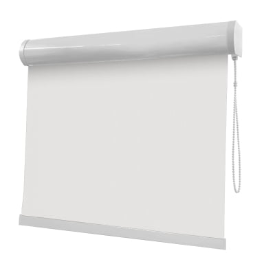 Cortina Rolô Branca Tecido Blackout Coleção Pinpoint Cor White