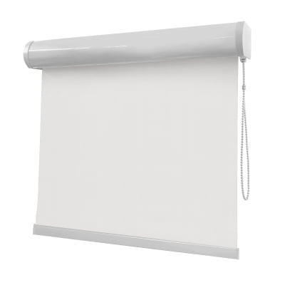 Cortina Rolô Branca Tecido Blackout Coleção Pinpoint Cor White