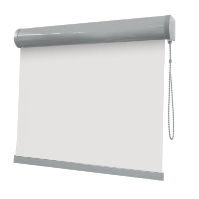 Cortina Rolô Branca Tecido Blackout Coleção Pinpoint Cor White
