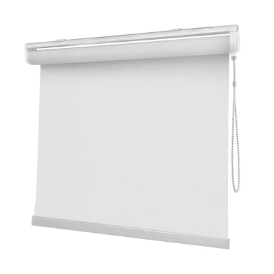 Cortina Rolô Branca Tecido Blackout Coleção Pinpoint Cor White