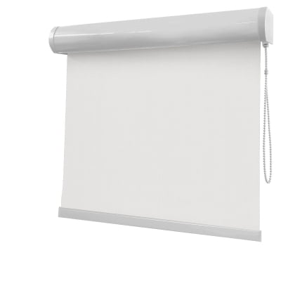 Cortina Rolô Branca Tecido Blackout Coleção Pinpoint Cor White