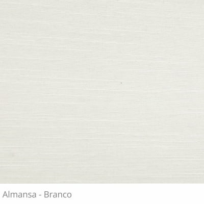 Cortina Rolô Branca Tecido Translúcido Coleção Almansa Cor Branco